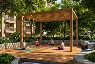 Yoga & Meditation Deck at Bricks and Milestones Solcrest